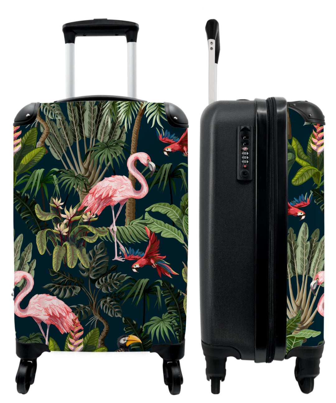 NoBoringSuitcases.com® Koffer Handgepäck Trolley Rollkoffer Kleine Reisekoffer mit 4 Rollen - Jungti