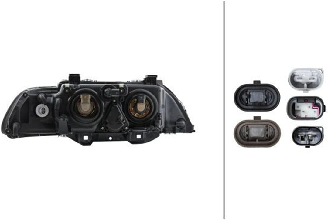 HELLA 1EL 008 053-511 DE/FF/Halogen-Hauptscheinwerfer - links - für u.a. BMW 5 (E39) Links Gelb, Lin