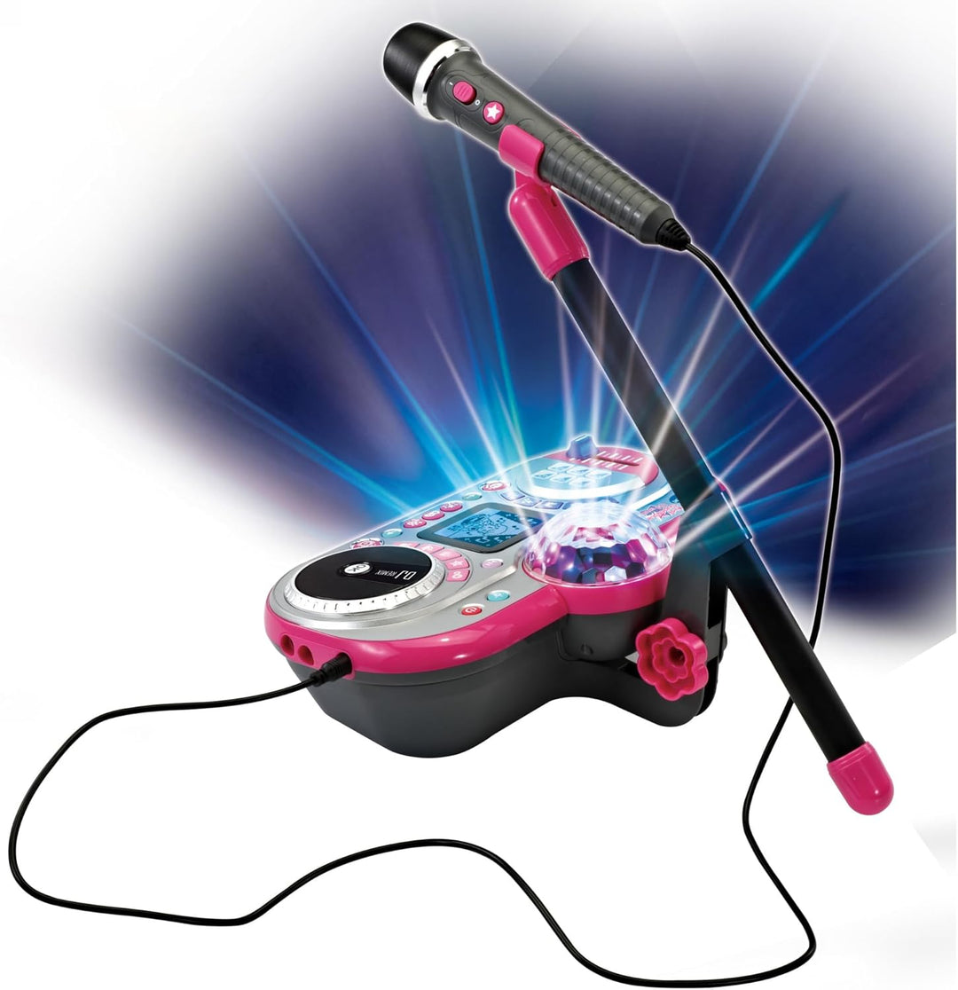 VTech Kidi Super Star DJ Studio pink – 10-in-1 Karaokespielzeug mit Mikrofon, abnehmbarem DJ-Mischpu