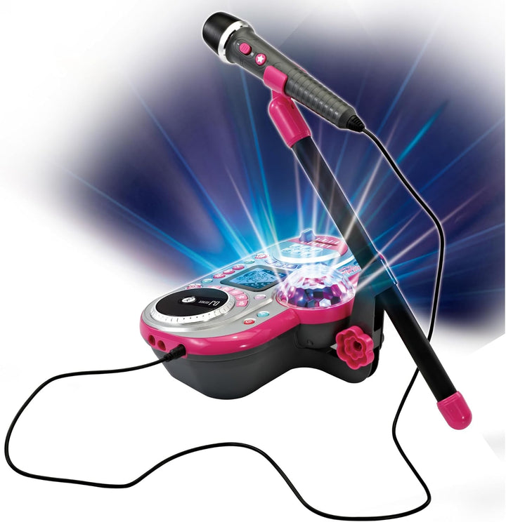 VTech Kidi Super Star DJ Studio pink – 10-in-1 Karaokespielzeug mit Mikrofon, abnehmbarem DJ-Mischpu
