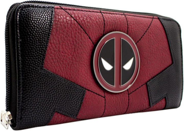 Deadpool Anti-Hero Suit Up Outfit Metall Emblem Geldbörse/Geldbeutel Portemonnaie mit Münzfach & Kar