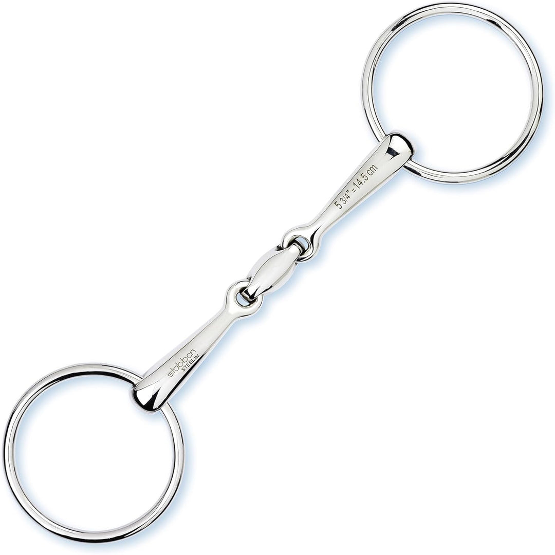 Stübben Gebiss 2221 Trense Easy Control doppelt gebrochen 16,5 cm - 16 mm - Edelstahl, 16,5 cm - 16