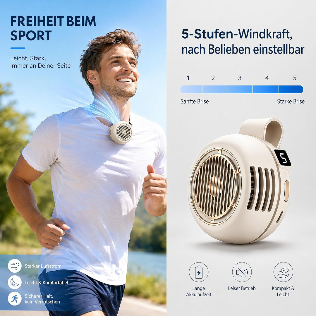 xinrongda Small Clip Ventilator, 2026 Neu Mini Ventilator Mit Clip | Portable Silent Mini Bladeless