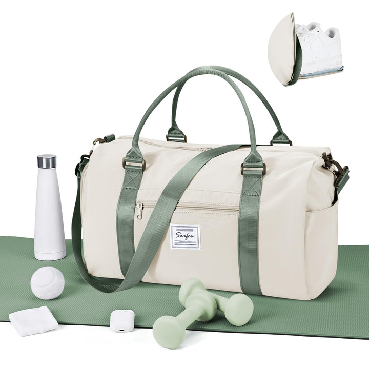 Sport Duffel Bag Damen Herren Sporttasche mit Schuhfach & Nassfach Reisetasche Handgepäck Tasche Spo