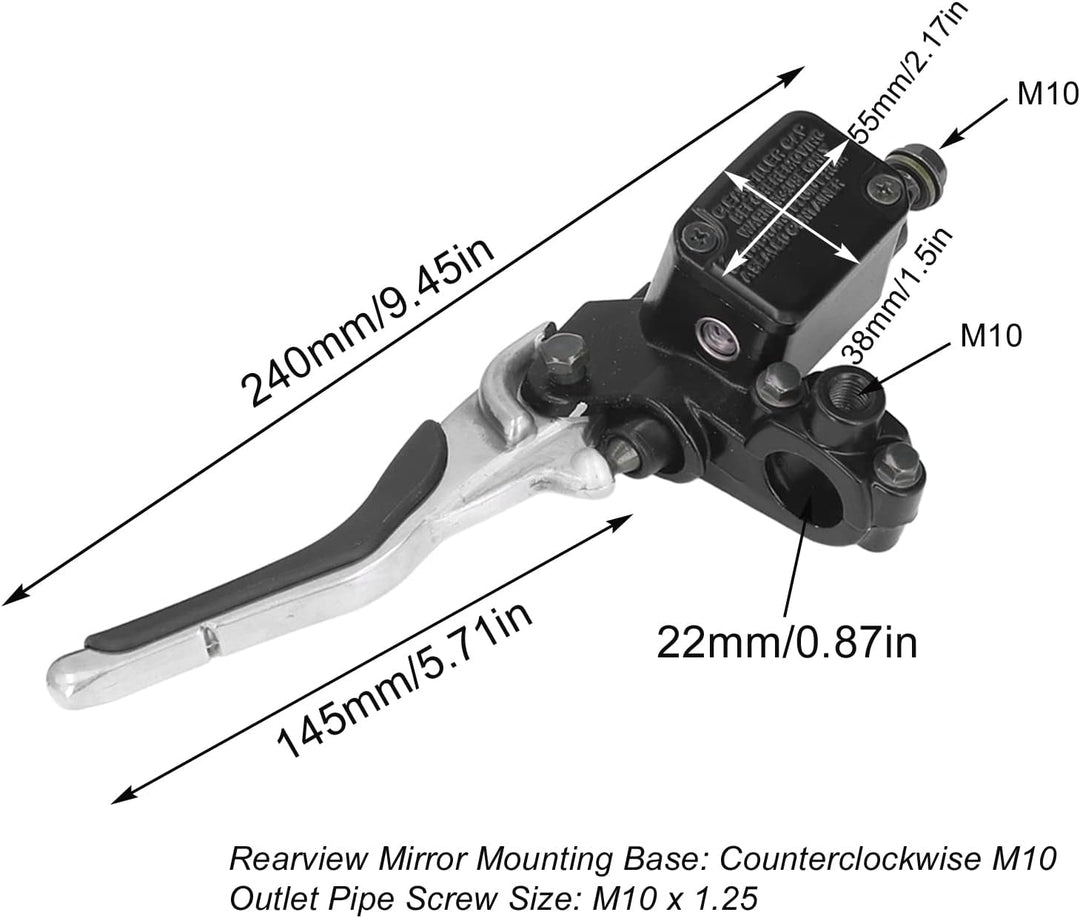 Aramox Bremshebel Bremszylinder, Aluminiumlegierung CNC Paar Motorrad Bremshebel Links Rechts Bremsg