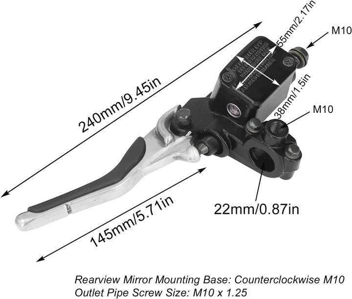 Aramox Bremshebel Bremszylinder, Aluminiumlegierung CNC Paar Motorrad Bremshebel Links Rechts Bremsg