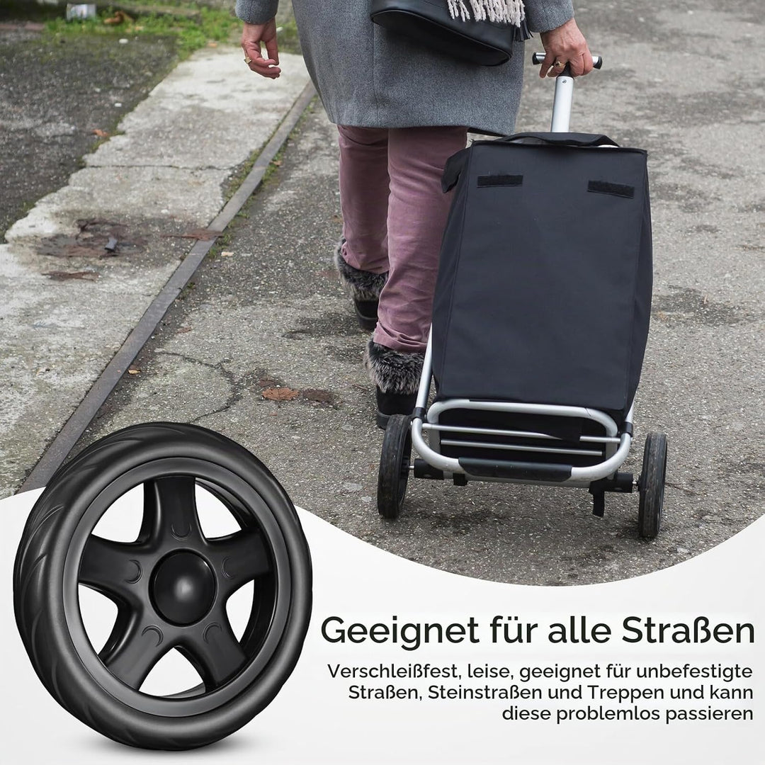 2 StüCk ErsatzräDer FüR Einkaufstrolley KunststoffräDer Mit Wasserwellenprofil Leichtes Treppensteig