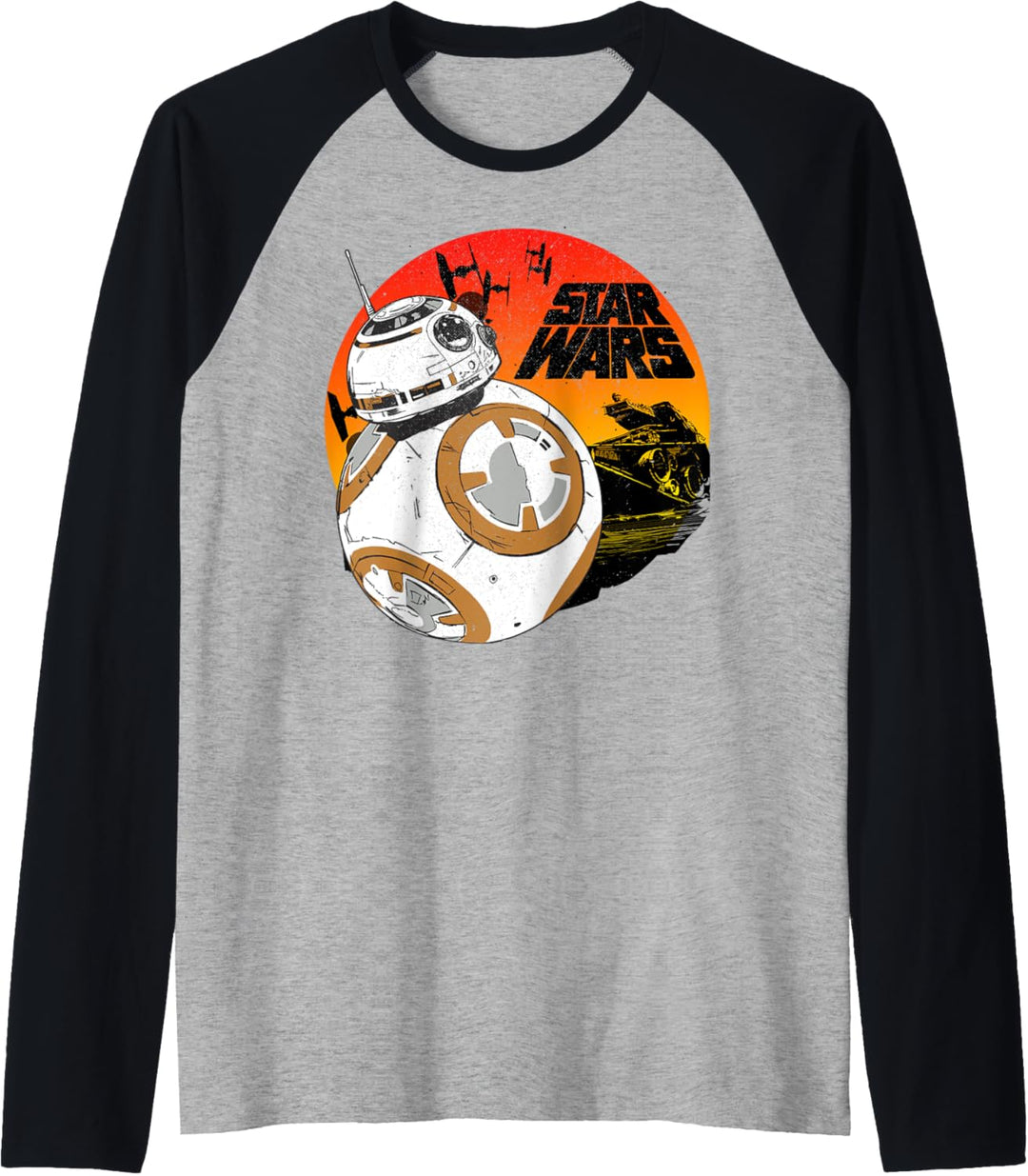 Star Wars Last Jedi BB-8 Retro Sunset Rollabout C1 Raglan