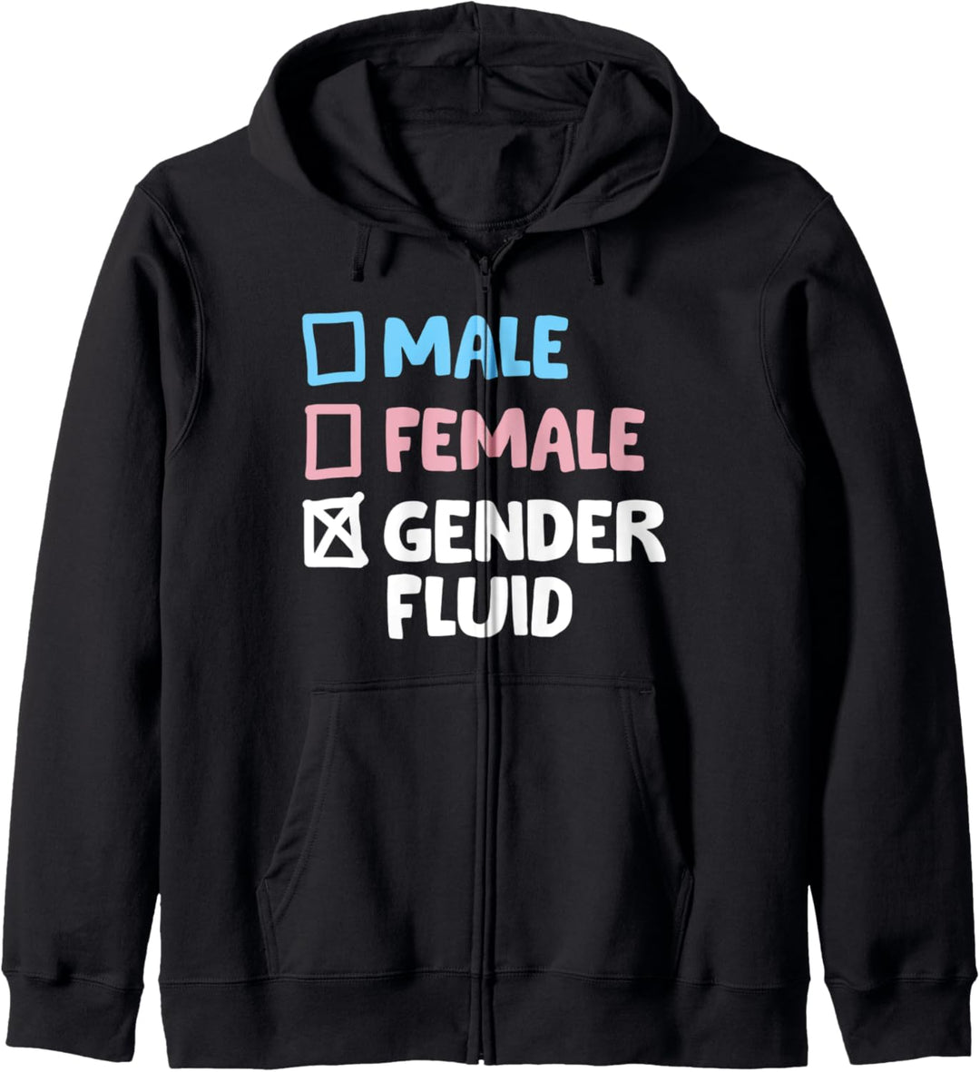 Männlich Weiblich Genderfluid Kapuzenjacke