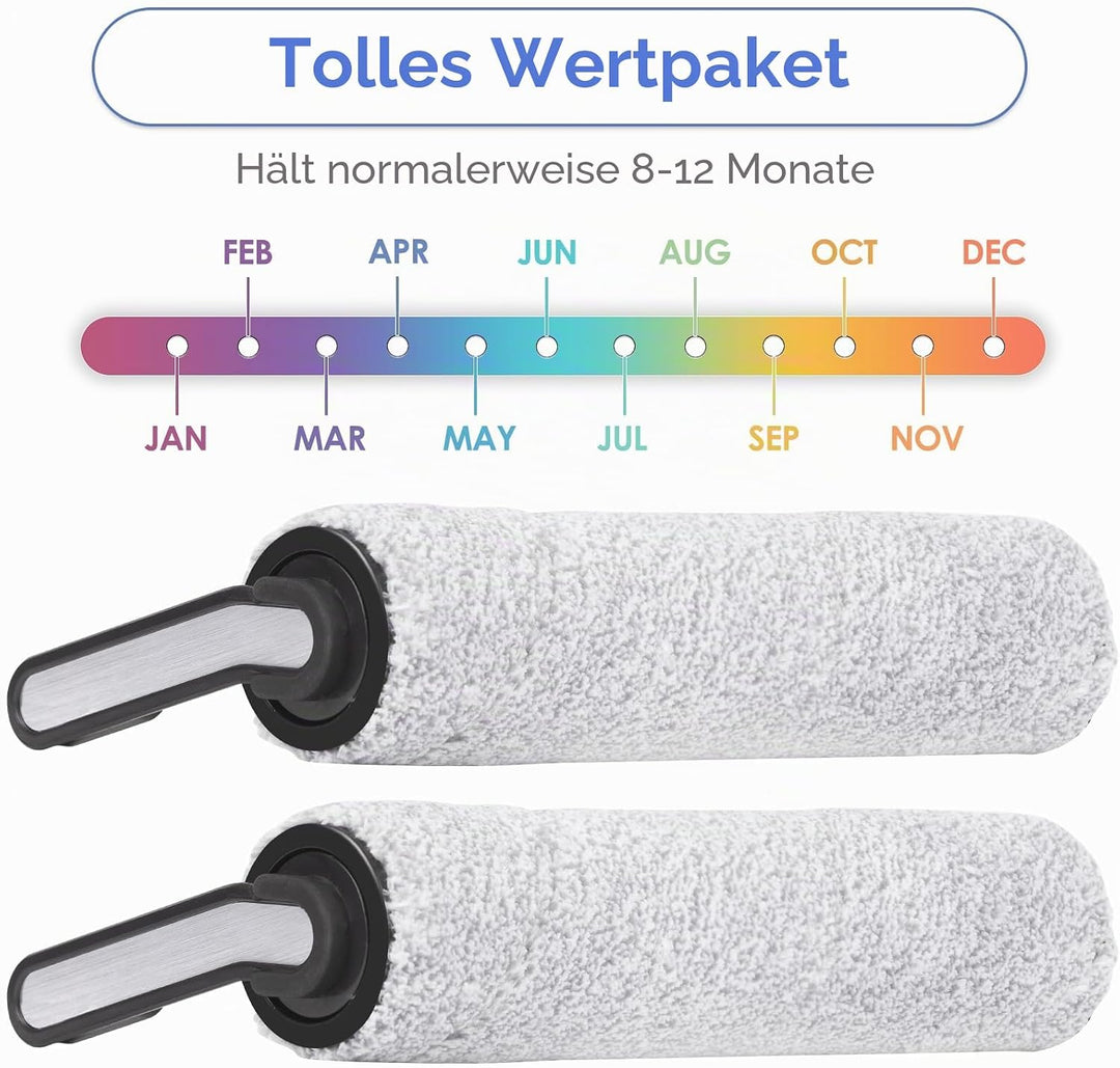 (2 Stück) Ersatz-Bürstenrollen Kompatibel mit Tineco Floor One S5/ Floor One S5 Pro/iFloor 5 Breeze