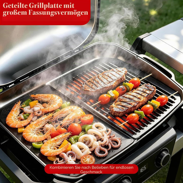 38,6 x 24,6 CM Gusseisen Plancha Grillplatte für Weber Pulse 2000 Elektrogrills, Langlebige und Hitz