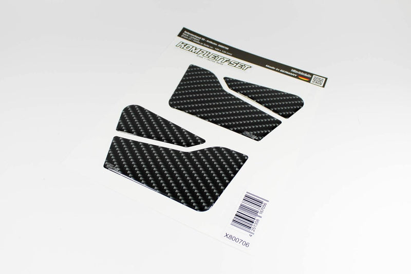 BIKE-label Tankpad seitlich Carbon Schwarz kompatibel mit Kawasaki X800706VA Je Seite Ca. 149 X 134
