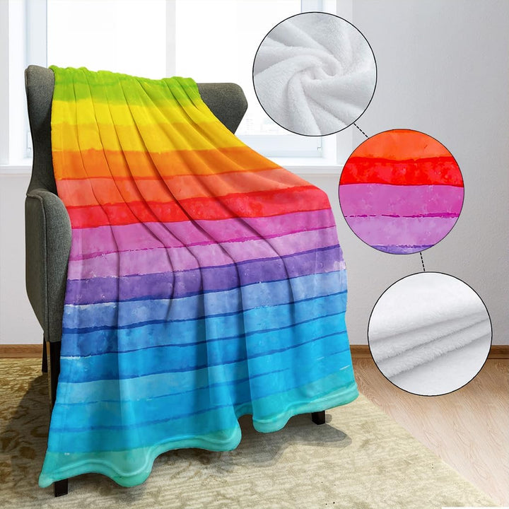 Violetpos 150x200 cm Flanell Weich Fleecedecke Kuscheldecken SanftBettüberwurf Decke Bunt Tuschemale