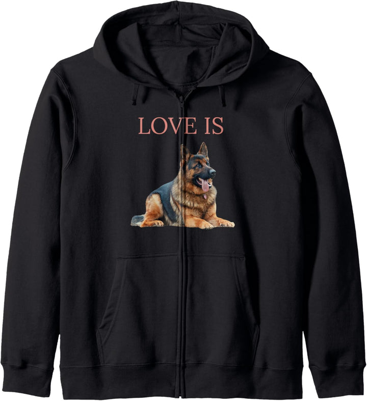 Black German Shepherd Shirt Shepard TShirt Dog Mom Dad Love Kapuzenjacke