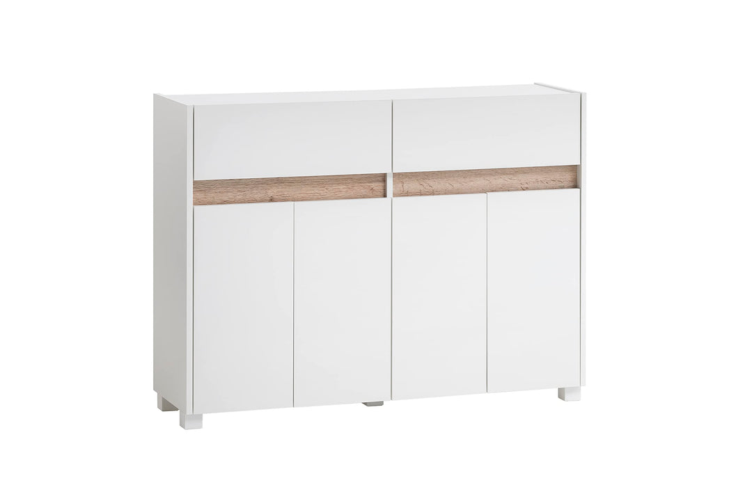 Schildmeyer Cosmo Kommode, Holzwerkstoff, weiss, 112,2 x 33 x 84,8 cm, Weiß