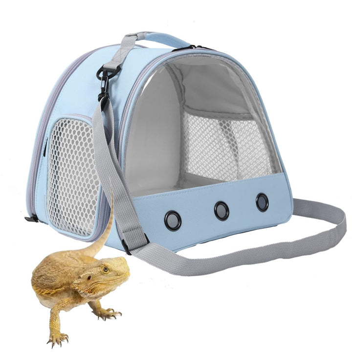 Tragetasche für Bartagamen, Eidechsen, Kleintier-Reisetasche für Igel, Ratten, Papageien, Vogel, Mee