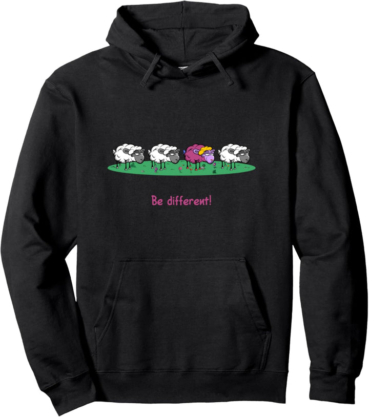 Be different - Sei anders - Süsses Schafe Fun Spruch Geschenk Pullover Hoodie