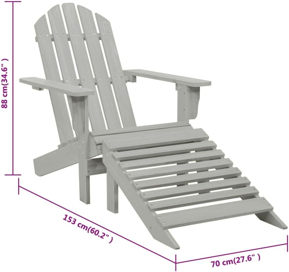vidaXL Holz Gartensessel mit Fussstütze Deckchair Gartenstuhl Gartenliege Sonnenliege Sonnenliege Li