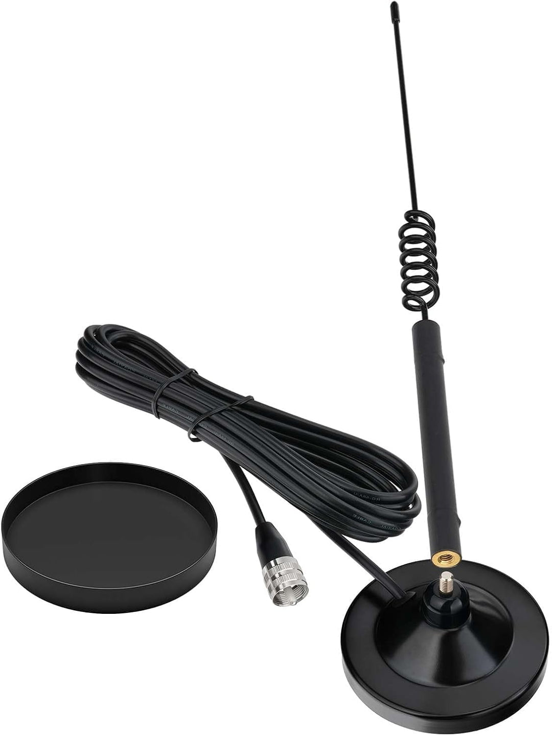 Superbat 26-28MHz Lastwagen CB Antenne | PL259 Stecker 3m RG58 Kabel | Magnet-Base | 2.5dBi, 50W | K
