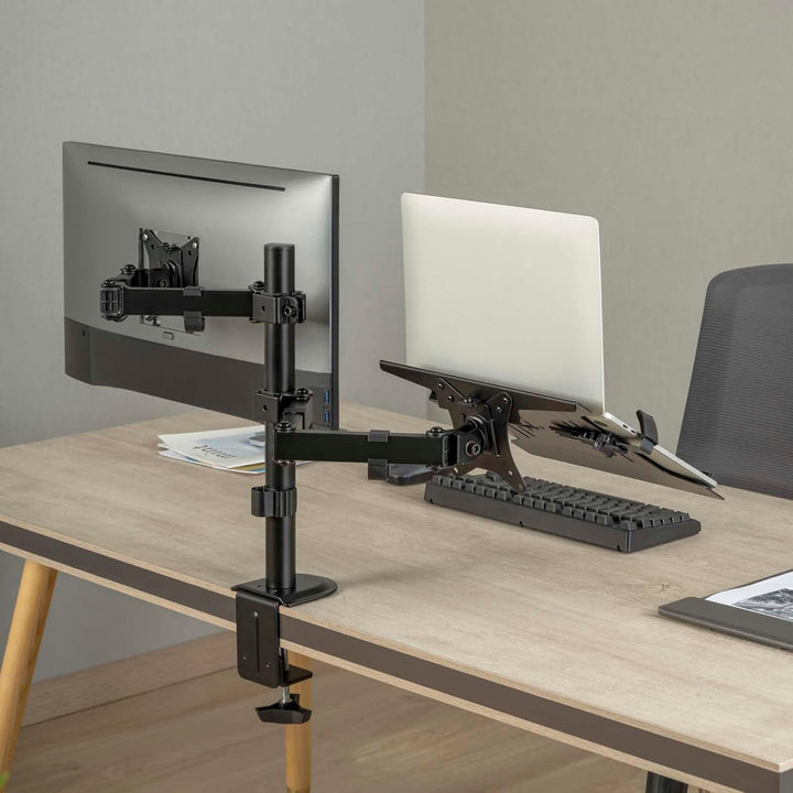 2in1 Halterung für Monitor und Laptop Monitorhalter und Notebookhalter VESA 75x75/100x100