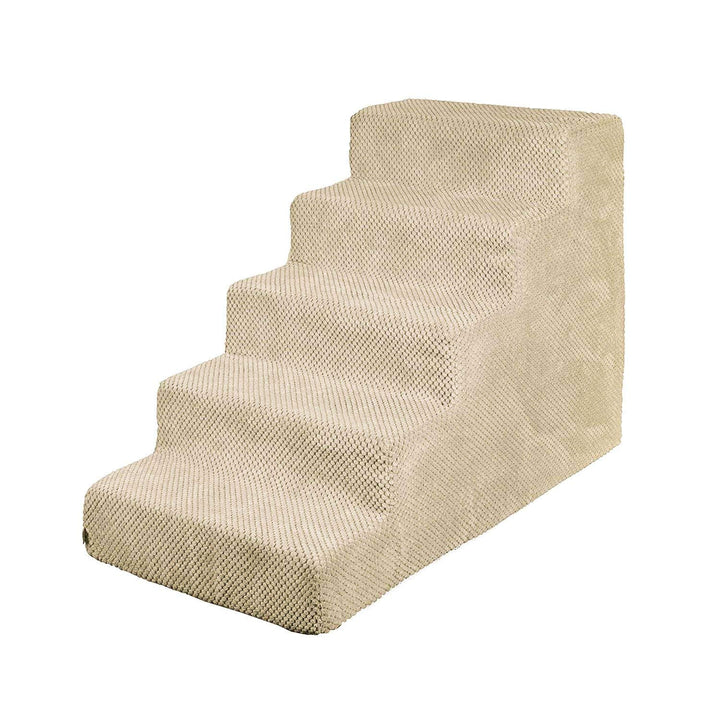 Hundetreppe 50 cm hoch | Katzentreppe Haustiertreppe | 5 Stufen | Hunde Katzen Haustier | für Bett u