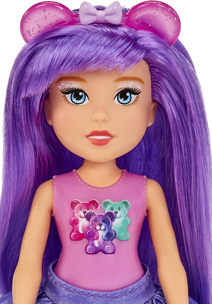 MGA Dream Bella Kleine Candy Prinzessin - Aubrey - Gummibärchen-Motiv mit Bonbonduft, 14 cm - Scratc