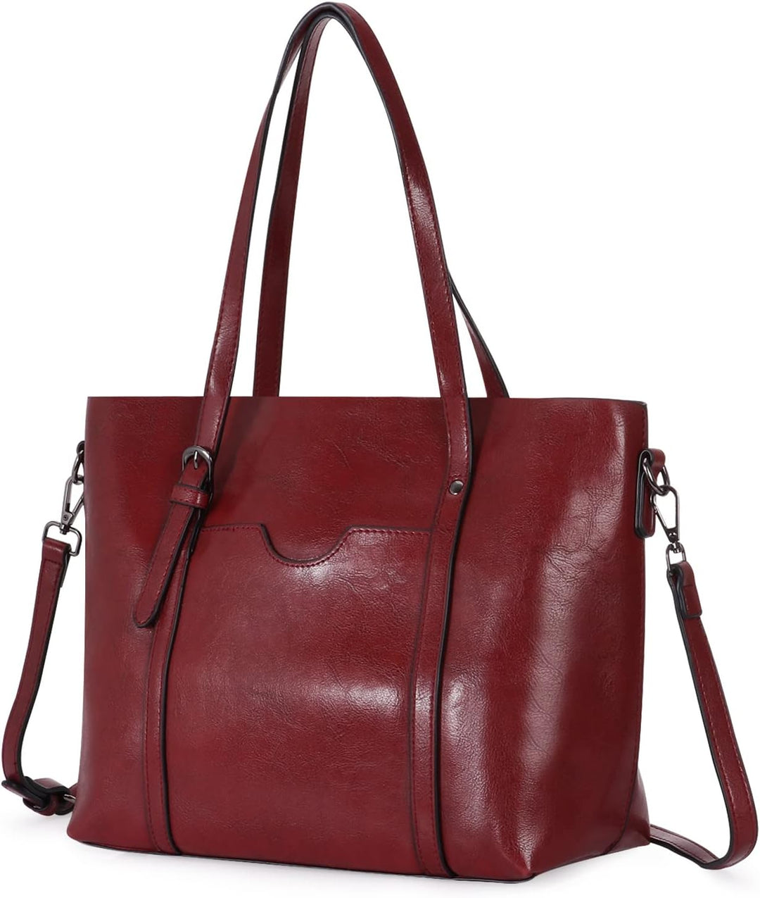 HAWEE Damen Crossbody Handtasche Grosse Shopper Umhängetasche Kunstleder Tote Schultertasche Mode He