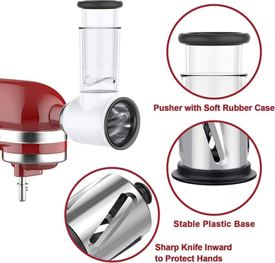 Gemüseschneider für kitchen aid Küchenmaschine, Slicer Shredder Aufsatz für kitchenaid Zubehör,Gemüs