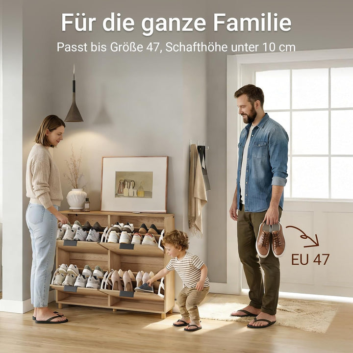 SoBuy schuhschrank schmal - schuhschrank Holz 24cm breit, grosse Kapazität für Schuhe bis Grösse 47,