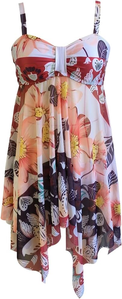 CIZEUR Tankini Damen Bauchweg Zweiteiler Push up Verstellbare Schultergurte Schwimmkleid mit Slip Me
