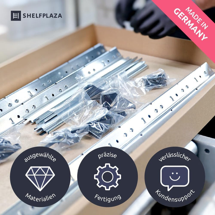 shelfplaza® 100x40x50cm Home Schwerlastregal verzinkt/Metallregal mit 3 Böden/Kellerregal Metall, Ga