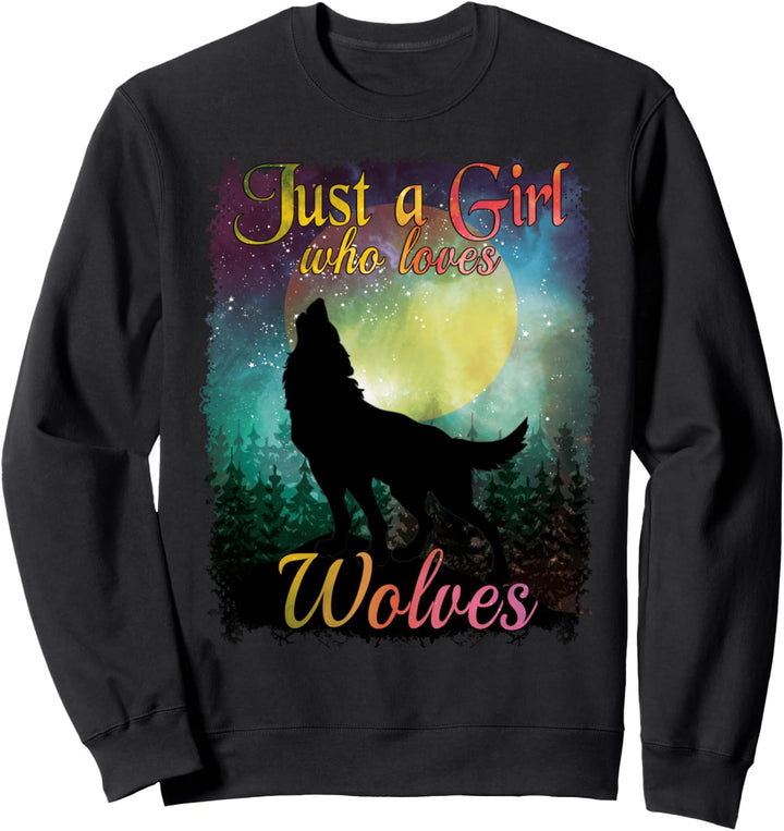 Teen Wolf Shirt Nur ein Mädchen, das Wölfe Geschenk für Sweatshirt