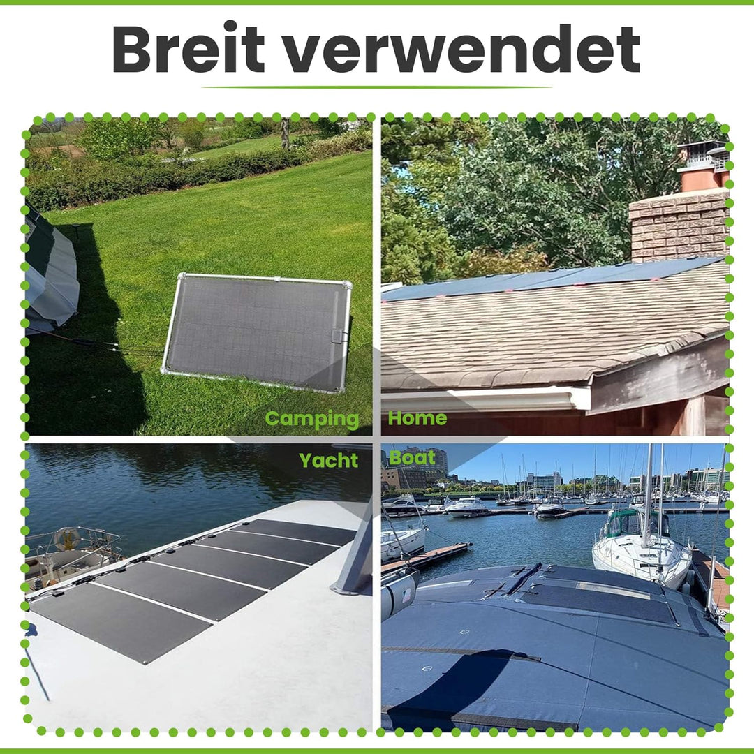 Offgridtec ETFE-AL 160W semi-flexibles 18V Solarpanel mit integrierter Aluminiumplatte V2, 160W