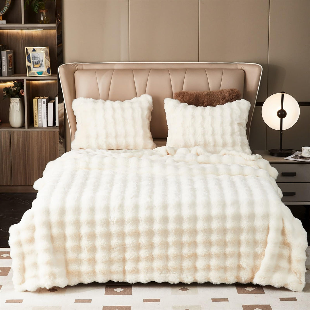 GKXLH Kuscheldecke Flauschig - Weiche Plüsch Kuscheldecke, Fuzzy Kuschelig Flauschige Decke, Dicke 1