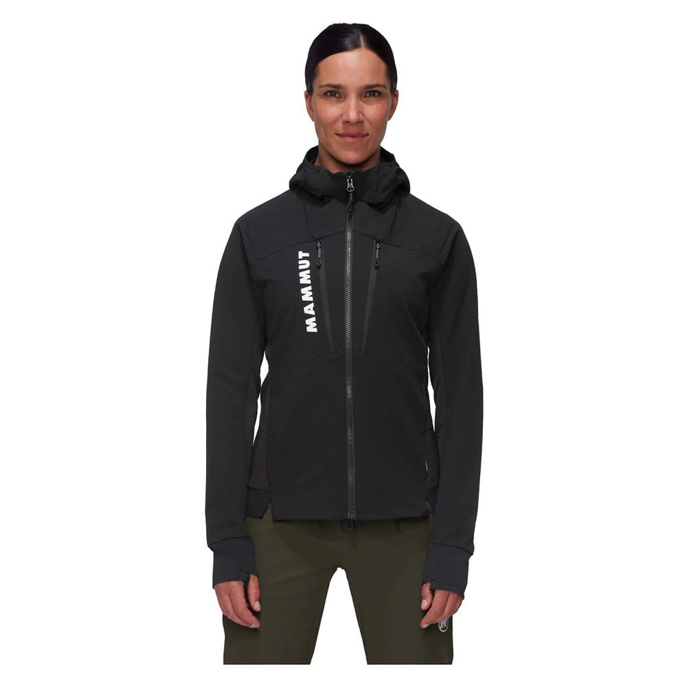 Mammut Damen Aenergy SO Hybrid Hoodie Jacke Softshelljacke Outdoorjacke M Schwarz, M Schwarz
