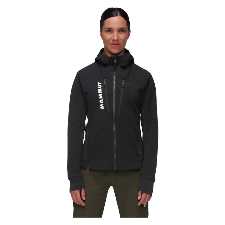 Mammut Damen Aenergy SO Hybrid Hoodie Jacke Softshelljacke Outdoorjacke M Schwarz, M Schwarz