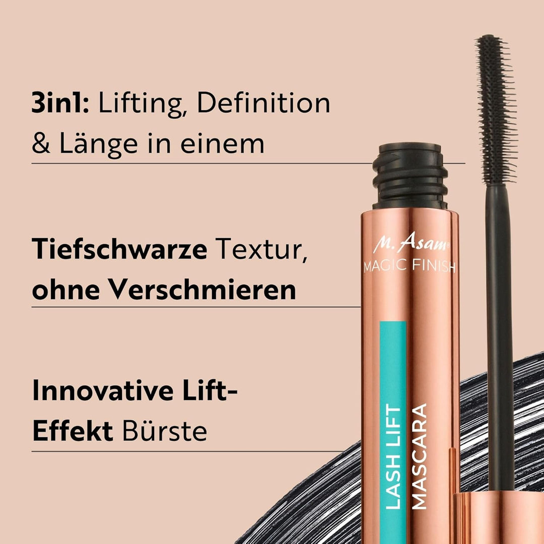 M. Asam MAGIC FINISH Lash Lift Mascara Deep Black (10ml) – Lash Lift Mascara in Schwarz für Wimpern