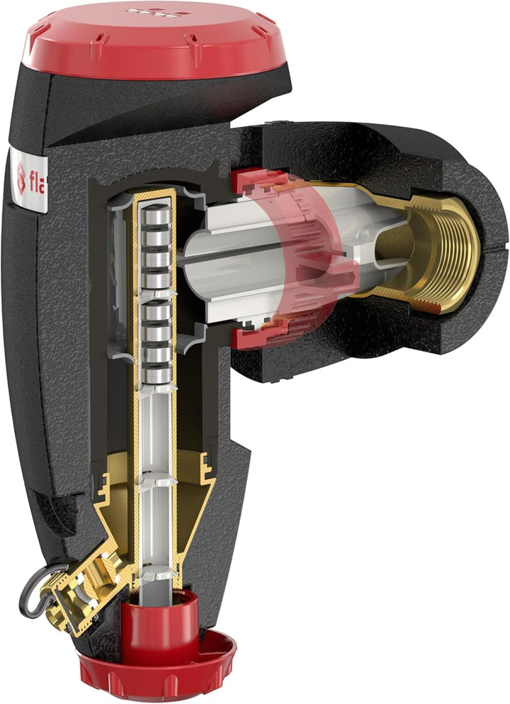Flamco XStream Clean G 1" M - Schmutzabscheider für Heizkörper - Effiziente Reinigung, Hochwertiger