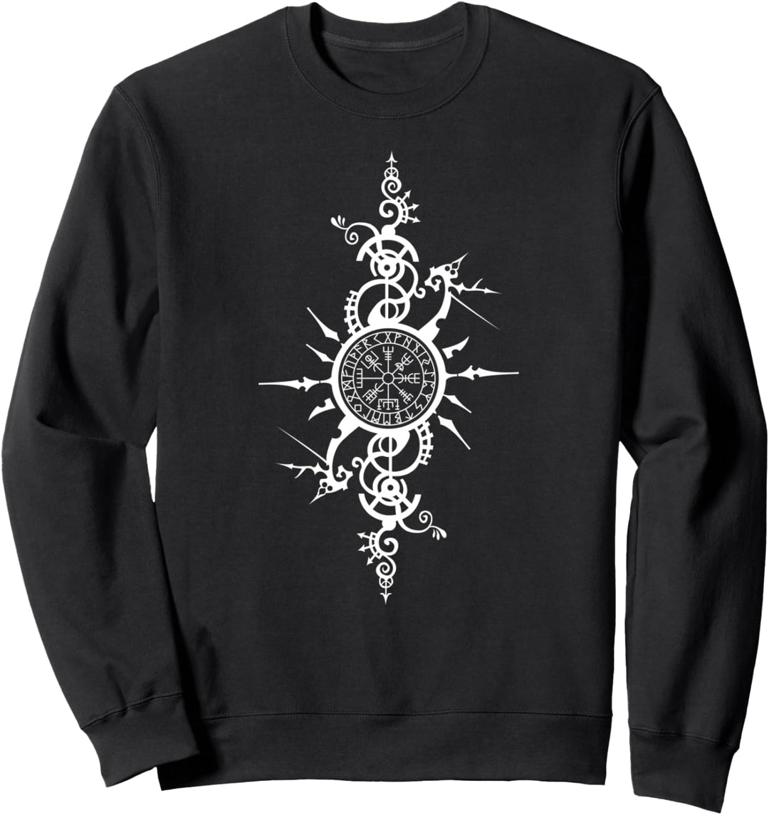 Keltischer Wikinger Kompass Vegvisir Rune Nordisches Sweatshirt