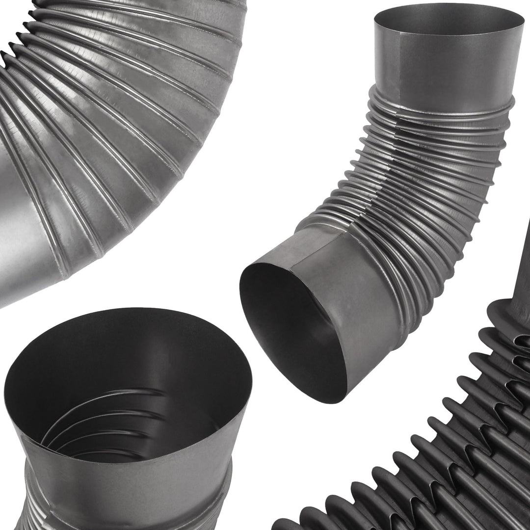 Ofenrohre Rauchrohr für Kaminöfen Ofenknie Kaminrohr Abgasrohr 90° Bogen ∅120mm Metall Komponenten d
