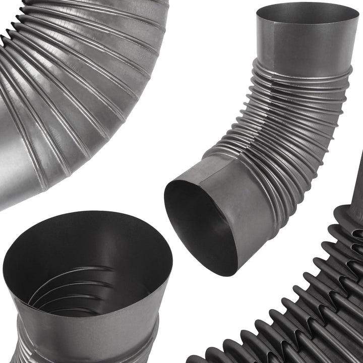 Ofenrohre Rauchrohr für Kaminöfen Ofenknie Kaminrohr Abgasrohr 90° Bogen ∅120mm Metall Komponenten d