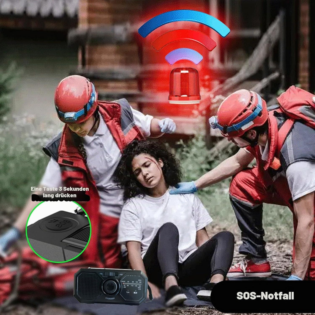 Notfall-Solarradio | Notfall-Handkurbelradio | Handgekurbelter Generator | Kleines Radio Mit Solartr