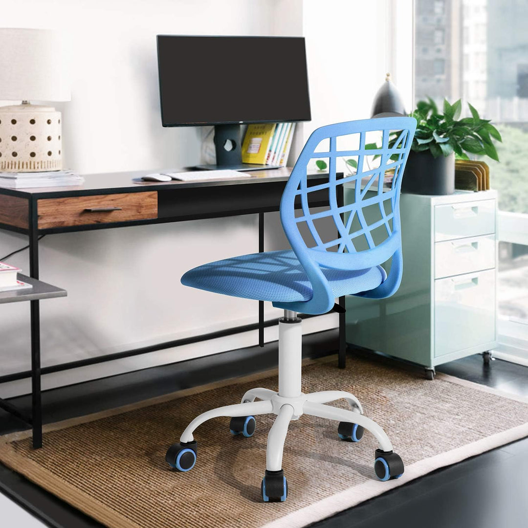 FurnitureR Home Office Stuhl, ergonomischer höhenverstellbarer Drehstuhl mit Rollen, moderner Comput