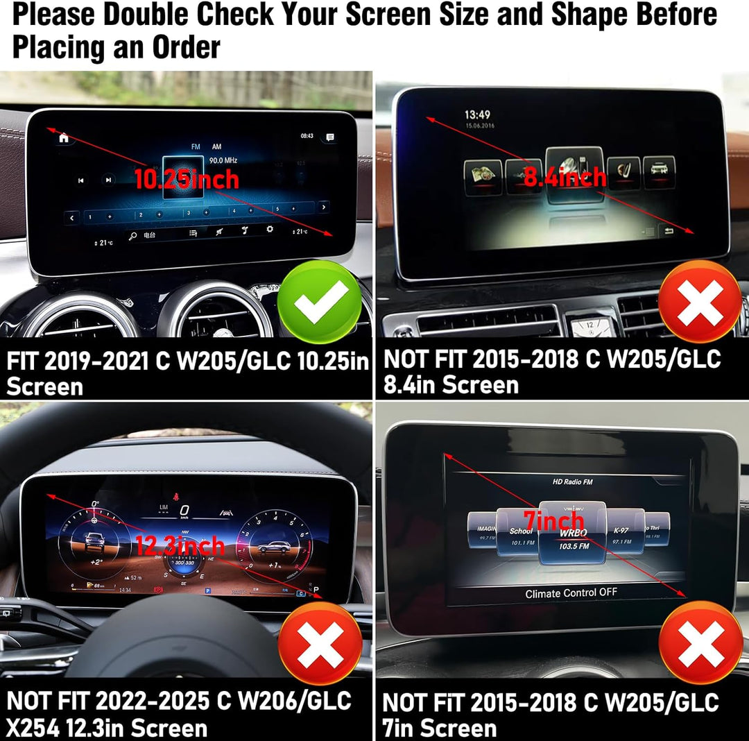 TTCR-II 10.25-in Kompatibel mit Mercedes Benz GLC Handyhalterung, Smartphone Halter für C Klasse W20