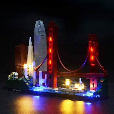 BRIKSMAX Led Beleuchtungsset für Architecture San Francisco, Kompatibel Mit Lego 21043 Bausteinen Mo