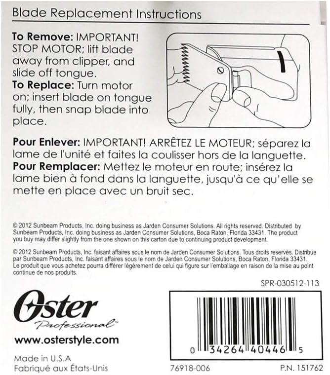 Oster Ersatz-Scherkopf für Oster Motormaschine 97,44, 0,2 mm, Typ 76918-006, Size 00000, 0,2 mm