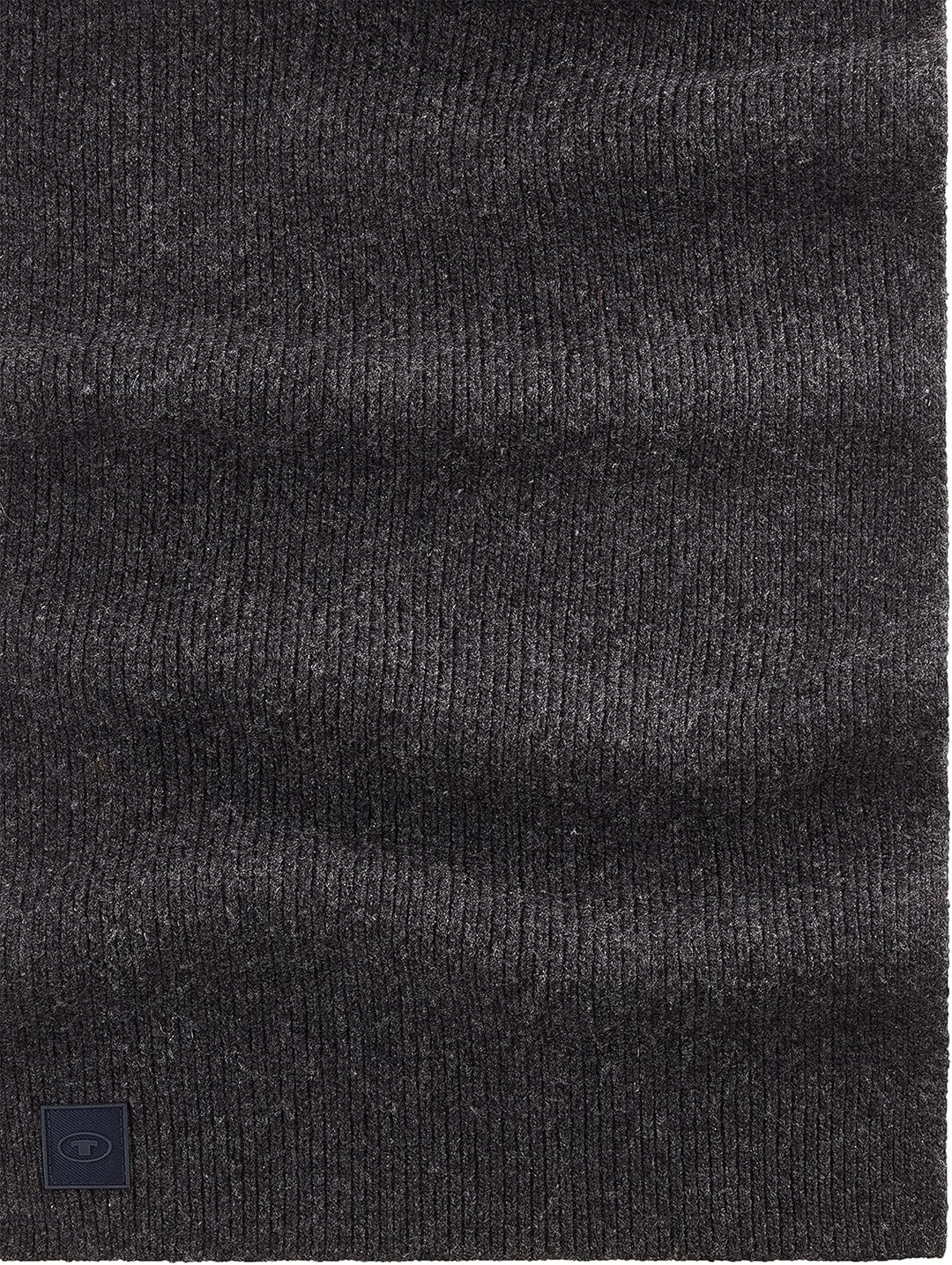 TOM TAILOR Herren Basic Winterschal mit Wolle Einheitsgrösse 10617-Black Grey Melange, Einheitsgröss