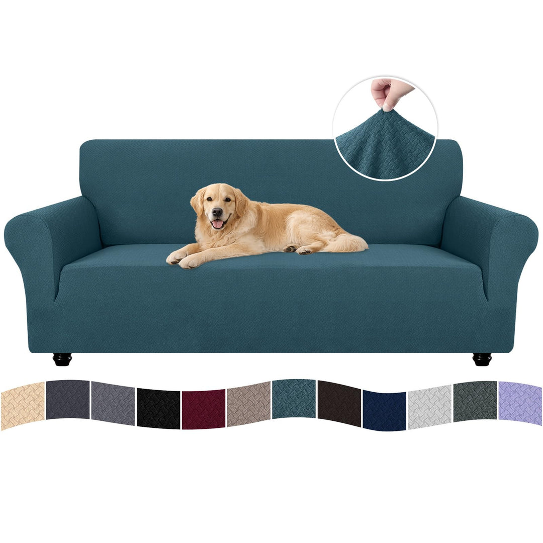Ystyle Sofa überzug 3 Sitzer Mit Armlehne, Stretch Sofabezug rutschfest, Modern Sofa Cover Für Hunde