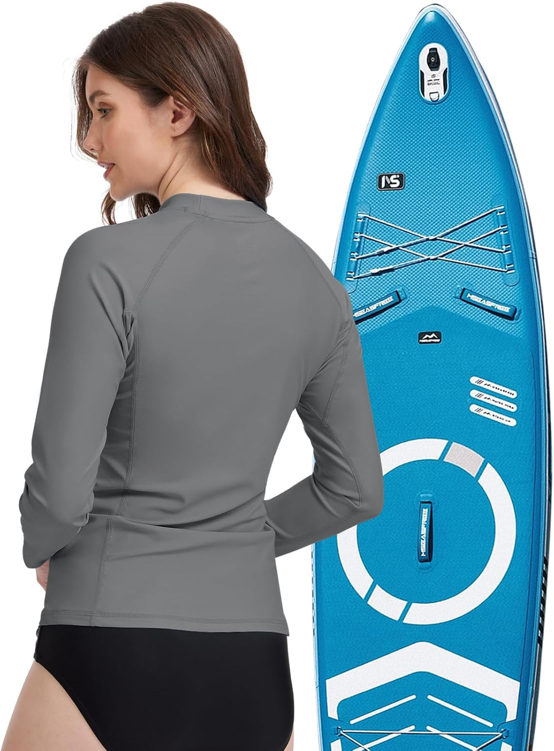 MEETWEE kurz & Langarm Damen Surf Rash Guard Sonnenschutz Badeanzug UV-Schutz Shirt UPF 50+ Kurzarm