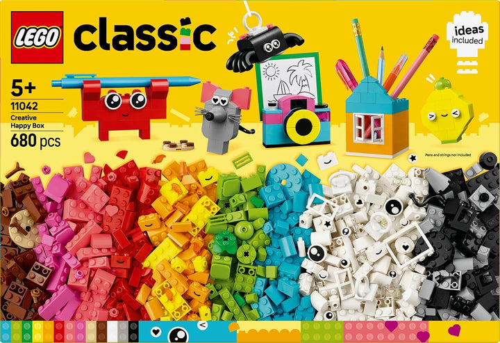 LEGO Classic Creative Happy Box, Assorted Colourful Bricks for Imaginative Play, Building Toys for 5